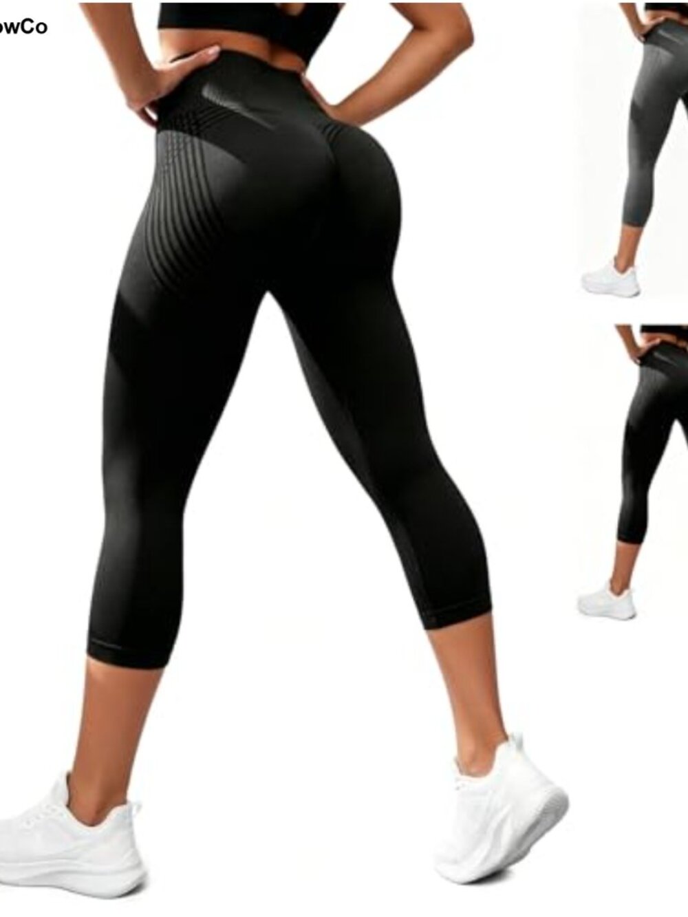 Capri Leggings Butt Lifting Tummy Control with Resistance Bands